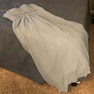 Azazie Haleigh in Dusty Blue